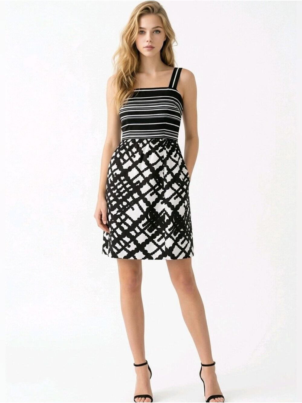 David Meister Sleeveless Belted Dress